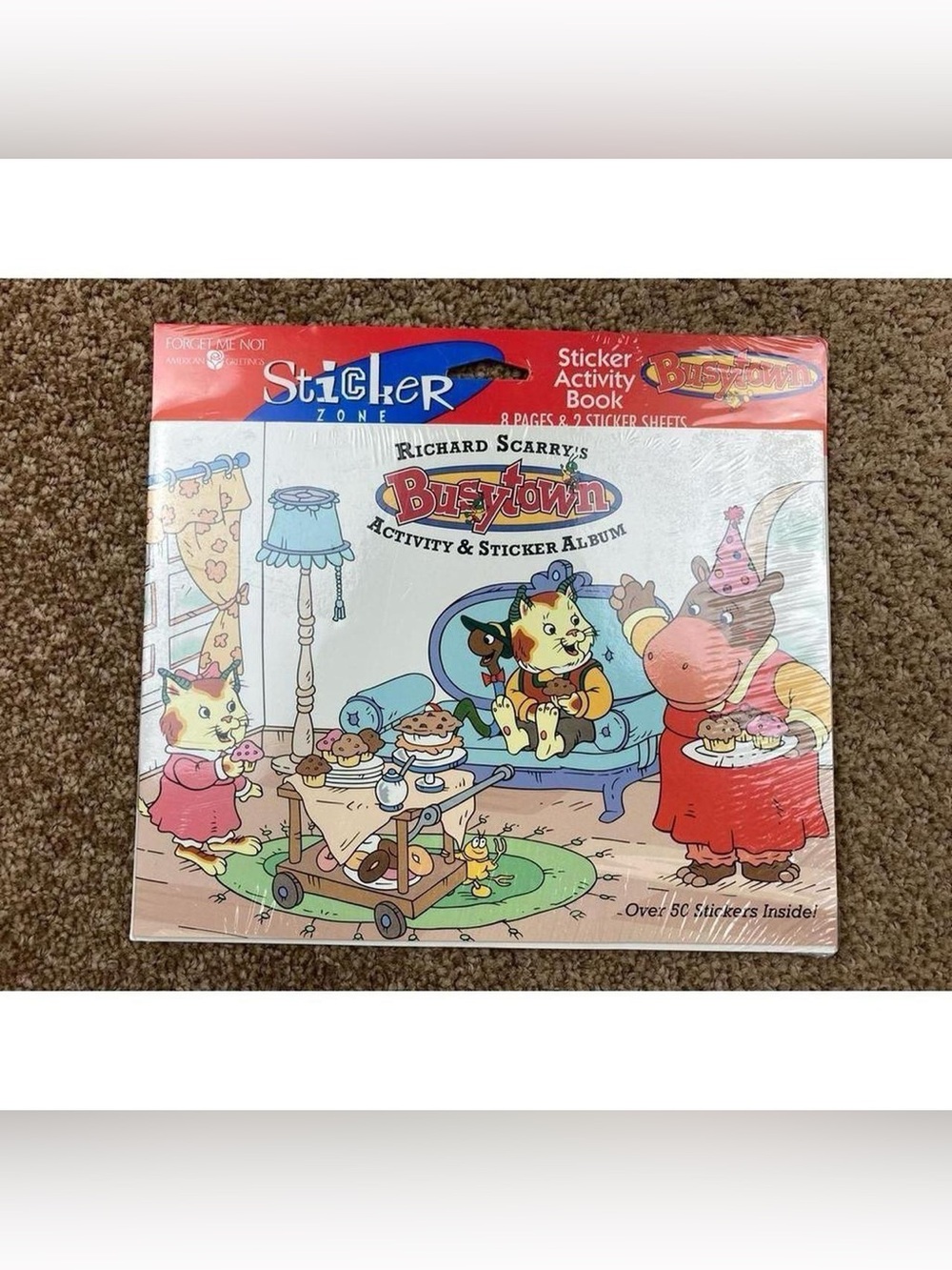 Vintage 1998 Richard Scarrys BusyTown activity and sticker album